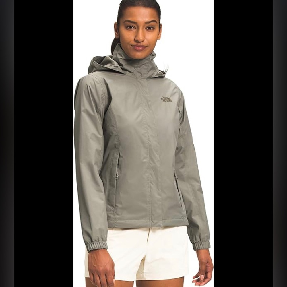 Size large Northface rain/spring jacket in mineral grey. “Resolve 2 jacket”
